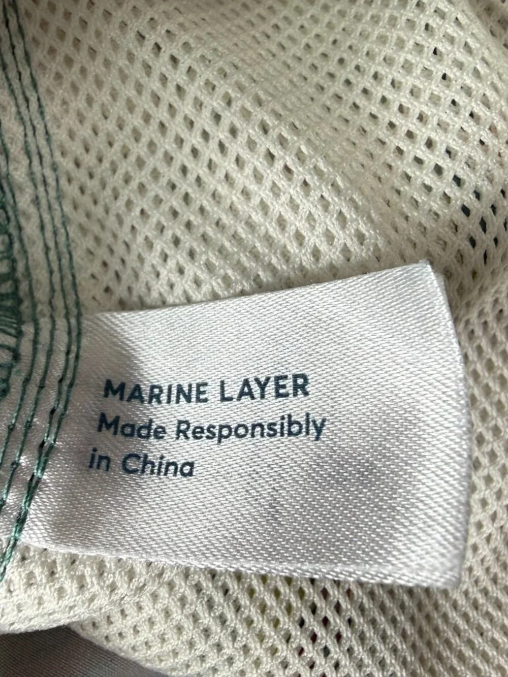 Men's Swim Trunk Shorts, Marine Layer 4-Way Stretch, Large.  Drawstring Elastic